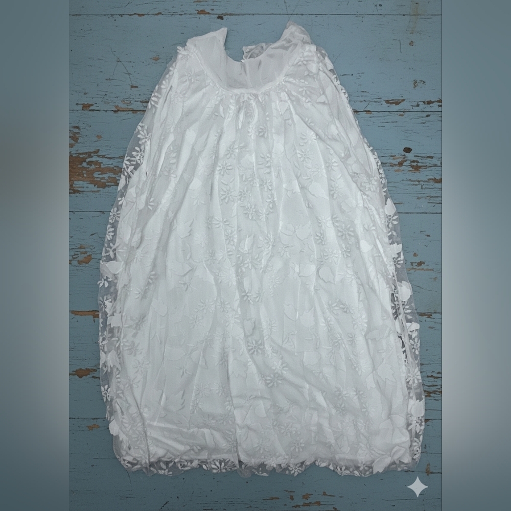 Elana Baldi  White Floral Kids Dress